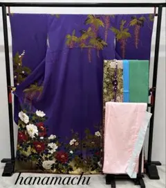 振り袖　フルセット　長襦袢付　金彩加工　成人式　帯締め　帯揚げ　重ね襟　795