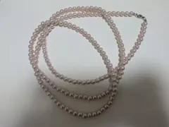 パール ロングネックレス ピンク