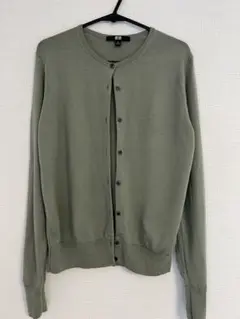 【状態良】UNIQLO オリーブグリーン カーディガン Mサイズ