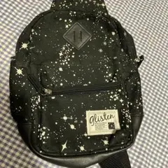 glisten 星空柄 星　ボディバッグ　黒