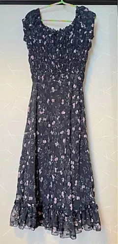 ★組曲★ 花柄ワンピースドレス✳︎ 【美品】美ボディラインシルエット