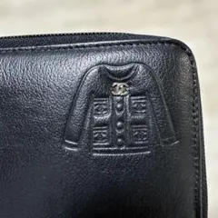 シャネル 長財布 ラウンドファスナー ジャケット型押し ジャケットモチーフ