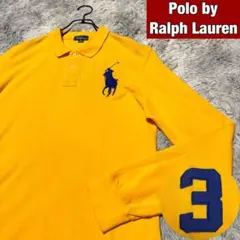 ポロバイラルフローレン 長袖ポロシャツ ビックポニー刺繍ロゴ 袖番号 XLサイズ