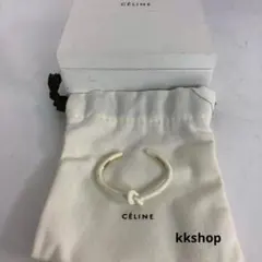 CELINE セリーヌ ノット エクストラシン ブレスレット ホワイト バングルのサムネイル