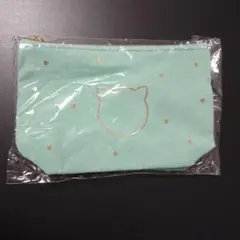 PAUL & JOE ミントグリーンポーチ 猫 ゼクシィ