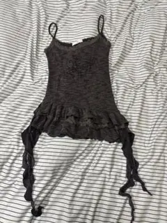 フリル ロングワンピース