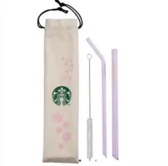 スターバックス　ガラスストローセット　台湾限定　ピンク　桜 さくら　レア