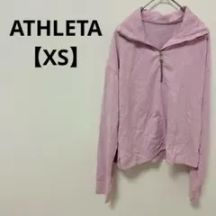 ATHLETA トップス パープル 藤色 【XS】 トレーニング ジップ