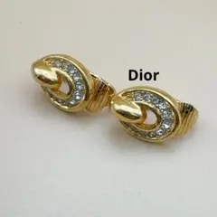 Christian Dior ディオール イヤリング ゴールド ラインストーンのサムネイル