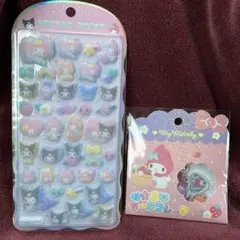 マイメロディー　おはじきフレークシール　コットンパフィーシール　クロミ　2枚