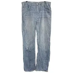 人気1969 GAP ボーイカット デニムパンツ 10 ライトブルー 古着