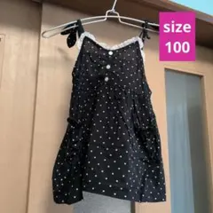 100 ドット柄 レース キャミソール タンクトップのサムネイル