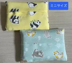 ●ミニ　ポケットティッシュケースＣ● パンダ　ねこ