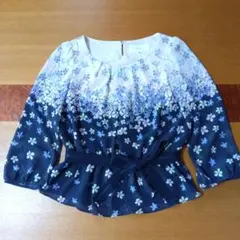 sunauna 花柄 ブラウス 38