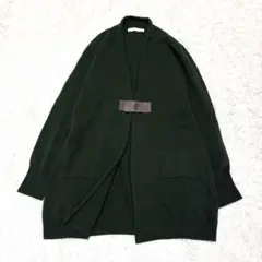 美品 ファビアナフィリッピ カシミヤ シルク混 カーディガン レザーバックル
