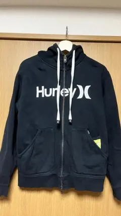 Hurley フロントジッパー パーカー 黒M
