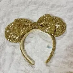 ミニーカチューシャ きらきらスパンコールイエロー ディズニー ディズニーリゾート
