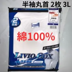 半袖Ｔシャツ 3L 白 2枚セット　メンズアンダーウェア　丸首　 半袖 綿100