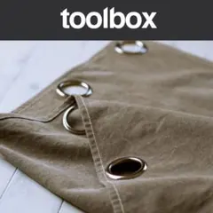 toolbox 帆布カーテン ハトメスタイル　オールドカーキ