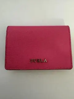 FURLA 名刺入れ カードケース 名刺入れ　ピンク バイカラー