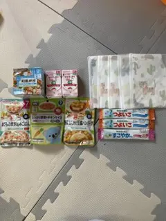 離乳食4点ジュース2点ミルク3本セットエプロン5枚付き