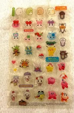 アニメキャラクター透明シールシート