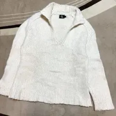 Calvin Klein ホワイトニットセーター アルパカ混Lサイズ