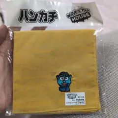 MONSTER HOUSE ハンカチ イエロー 刺繍