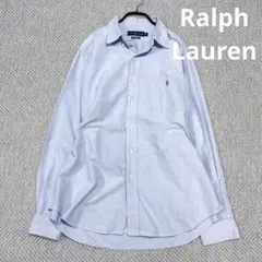 美品 ラルフローレン BD オックスフォード サックスブルー ポニー刺繍