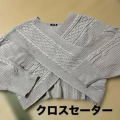 セーター ニット クロス SUREVE 長袖 L グレーベージュ