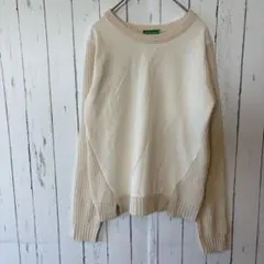 アースミュージック&エコロジー ニット　スウェット ドッキングプルオーバー