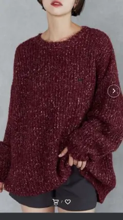 MURUAユニセックスルーズロゴ ニット