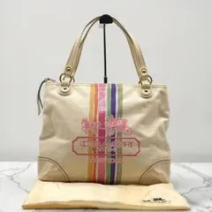 美品✨Y2K Vintage Coach Striped Tote Bag