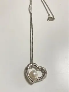 【未使用に近い】TASAKI パール　オープンハート　ネックレス　アコヤ真珠