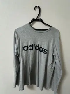 adidas グレー 長袖 Tシャツ S