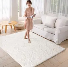 ホワイトラグ 4.3cm厚 高品質繊維