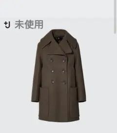 【未使用】ユニクロ　＋J　ジルサンダー　ダブルフェイスピーコート　カーキ