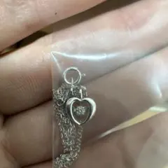 ダンシングストーン ハート型ネックレス