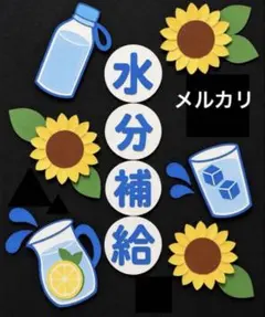 壁面飾り　夏　熱中症　水分補給　介護　施設のサムネイル