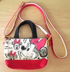 ディズニー　スマホショルダー　ポシェット　ミニーマウス
