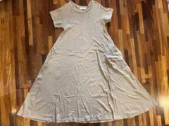 AZUL BY MOUSSY ベージュ 半袖ロングワンピース