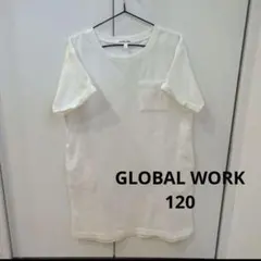 グローバルワーク　120 ホワイト 半袖Tシャツ