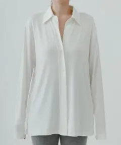 【美品】yo BIOTOP Silk jersey collar shirtのサムネイル