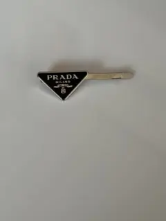 PRADA プラダ ミニ ヘアピン 黒 シルバーのサムネイル