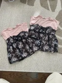 120&130サイズ　花柄Tシャツ2点セット