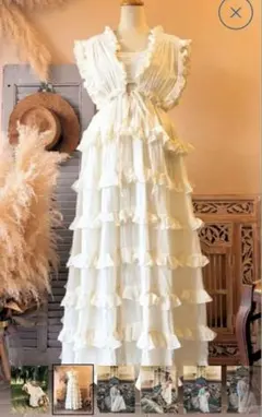 オーガニックコットン フリルワンピース