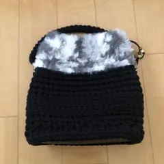 ハンドメイド ズパゲッティ巾着バッグ