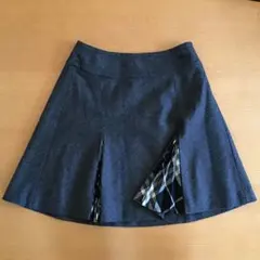 BURBERRY BLUE LABEL プリーツスカート　カシミヤ混ウール　36
