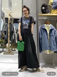 新品　ニコアンド　misayo ジャンパースカート　ブラック niko and… ジャンパースカート ポケットZIPジャンパースカート