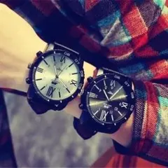 70％OFF☆存在感抜群！ローマBIG FACE腕時計（ブラック）